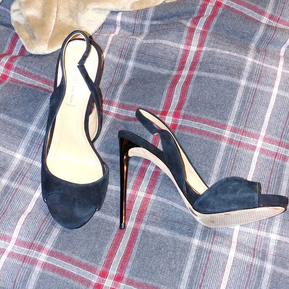 BCBG MAX AZRIA suede high heels
